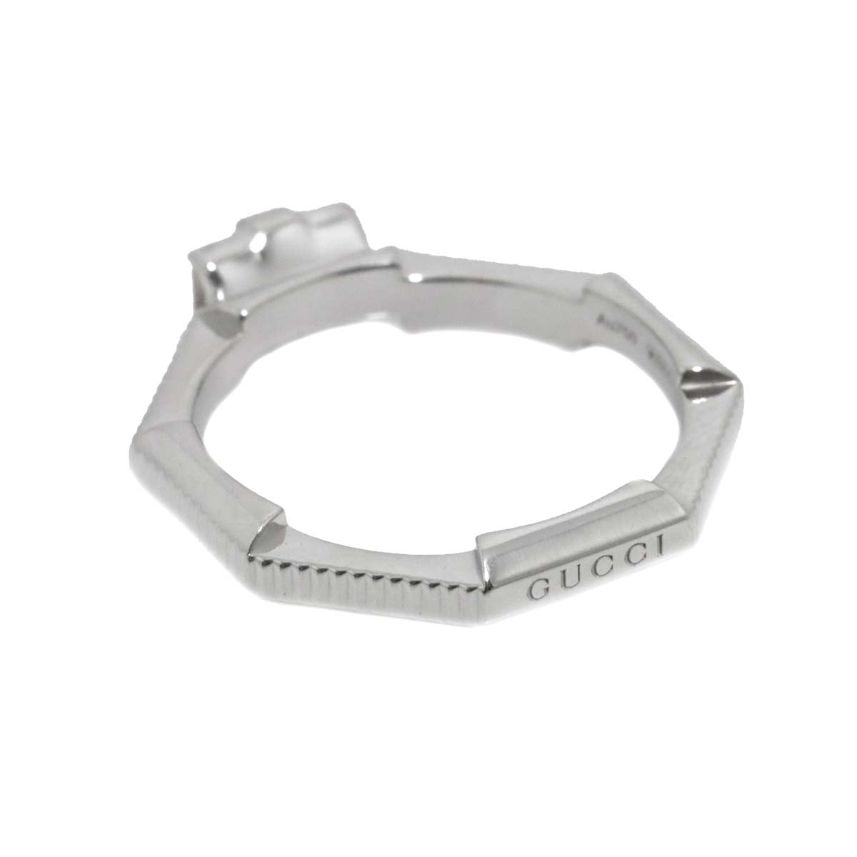 Link to Love Diamond Ring 18K WG 750 Size4.5-4.75(US)