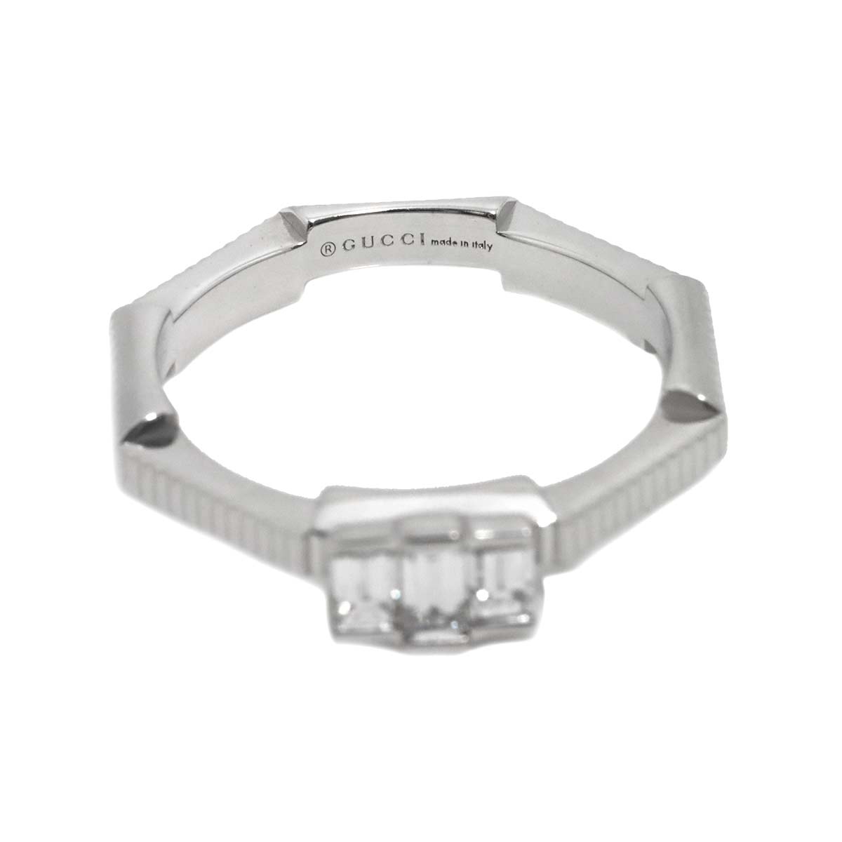 Link to Love Diamond Ring 18K WG 750 Size4.5-4.75(US)