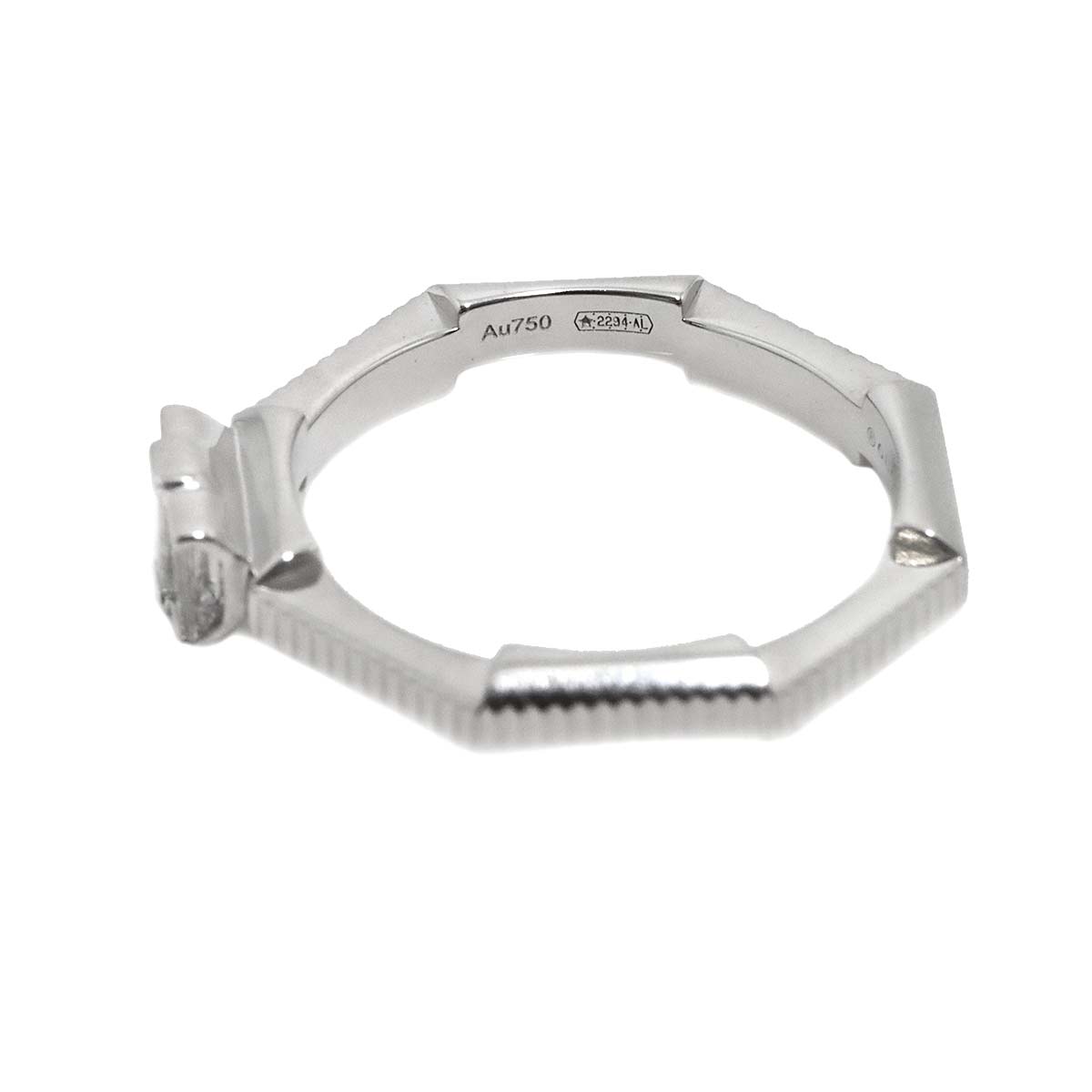Link to Love Diamond Ring 18K WG 750 Size4.5-4.75(US)