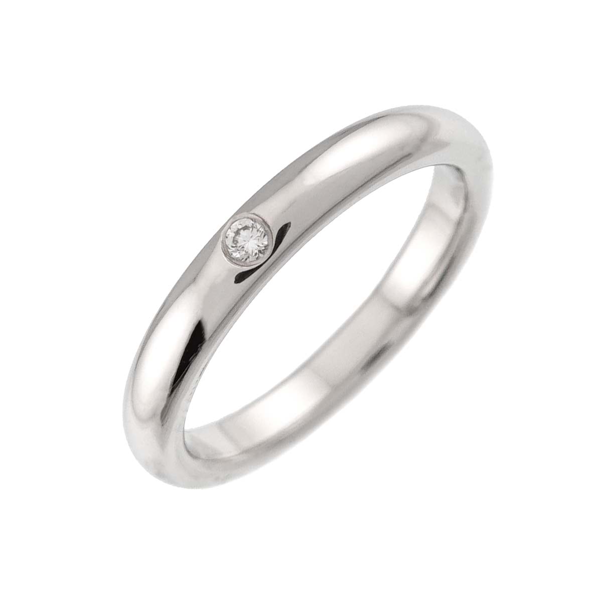 Stacking Band Ring Diamond 1P Platinum Size4.5(US)