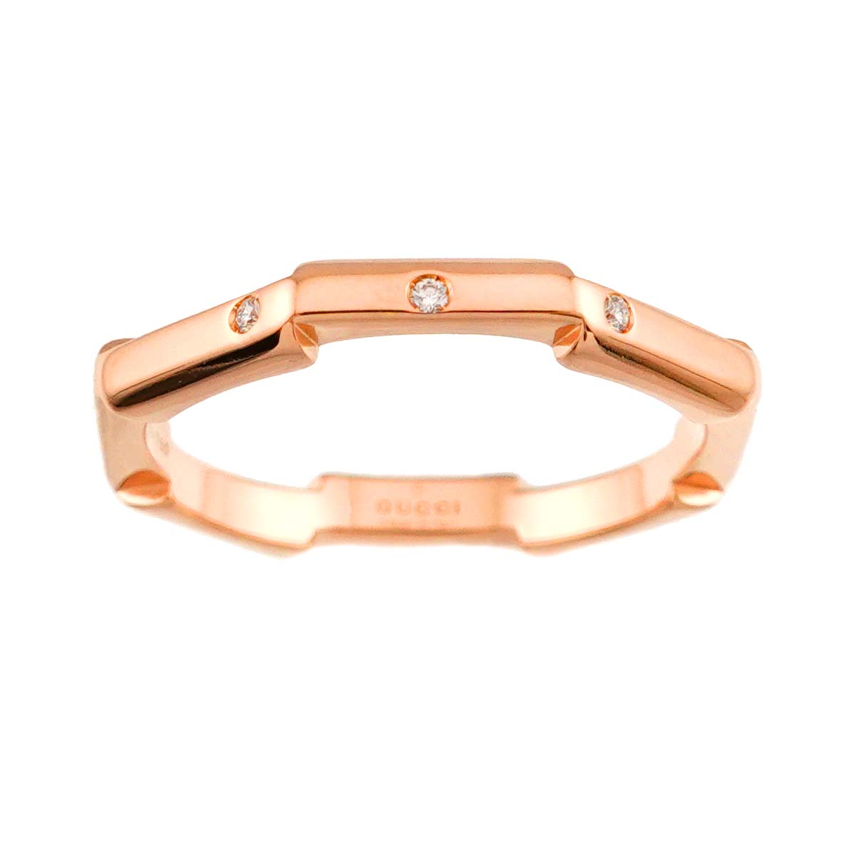 Link to Love Diamond Ring 18K Pink Gold 750 Size13 6.25-6.5(US)