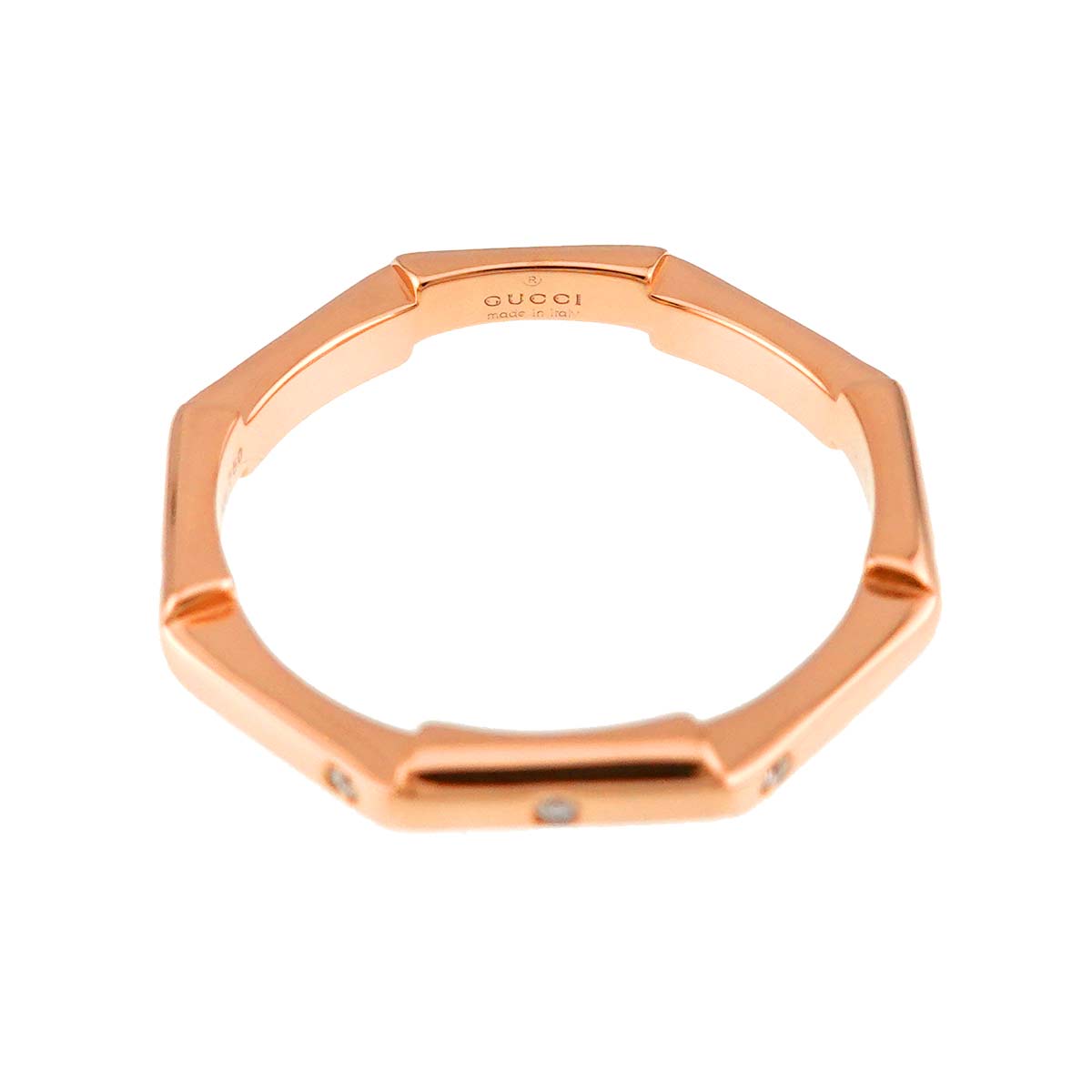 Link to Love Diamond Ring 18K Pink Gold 750 Size13 6.25-6.5(US)