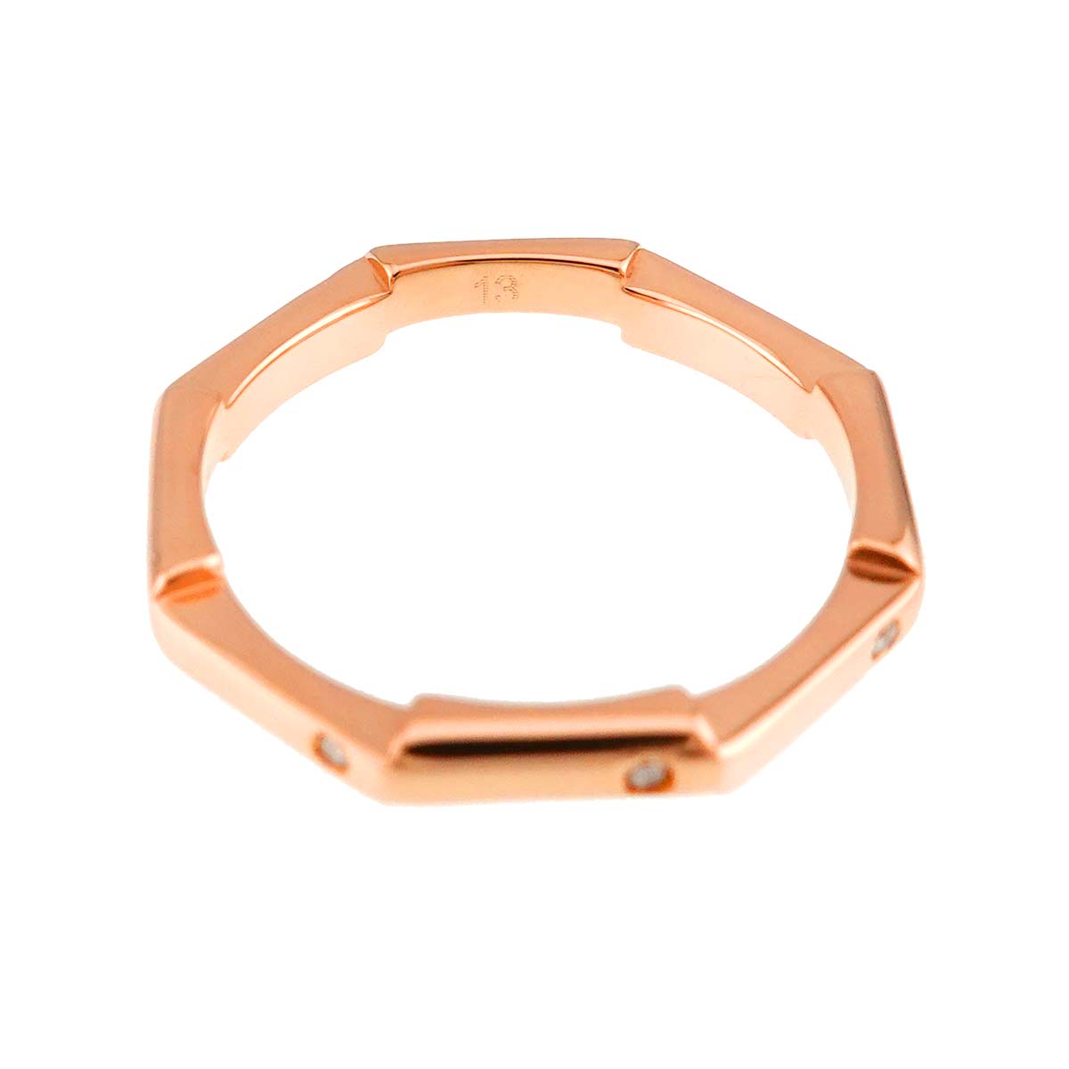 Link to Love Diamond Ring 18K Pink Gold 750 Size13 6.25-6.5(US)