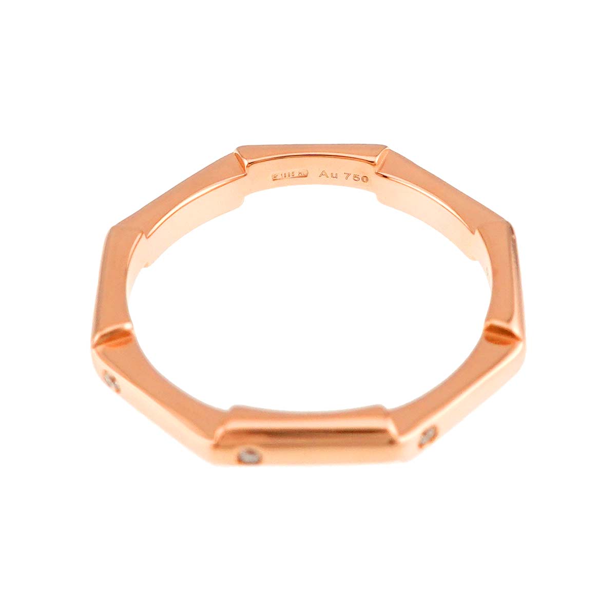 Link to Love Diamond Ring 18K Pink Gold 750 Size13 6.25-6.5(US)