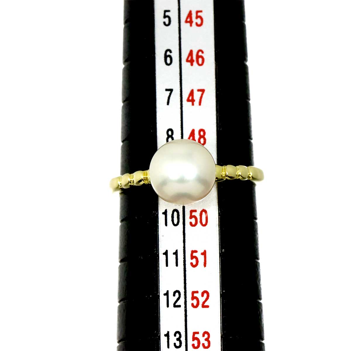Akoya Pearl 7.4mm Ring 18K YG 750 size4.75-5(US)