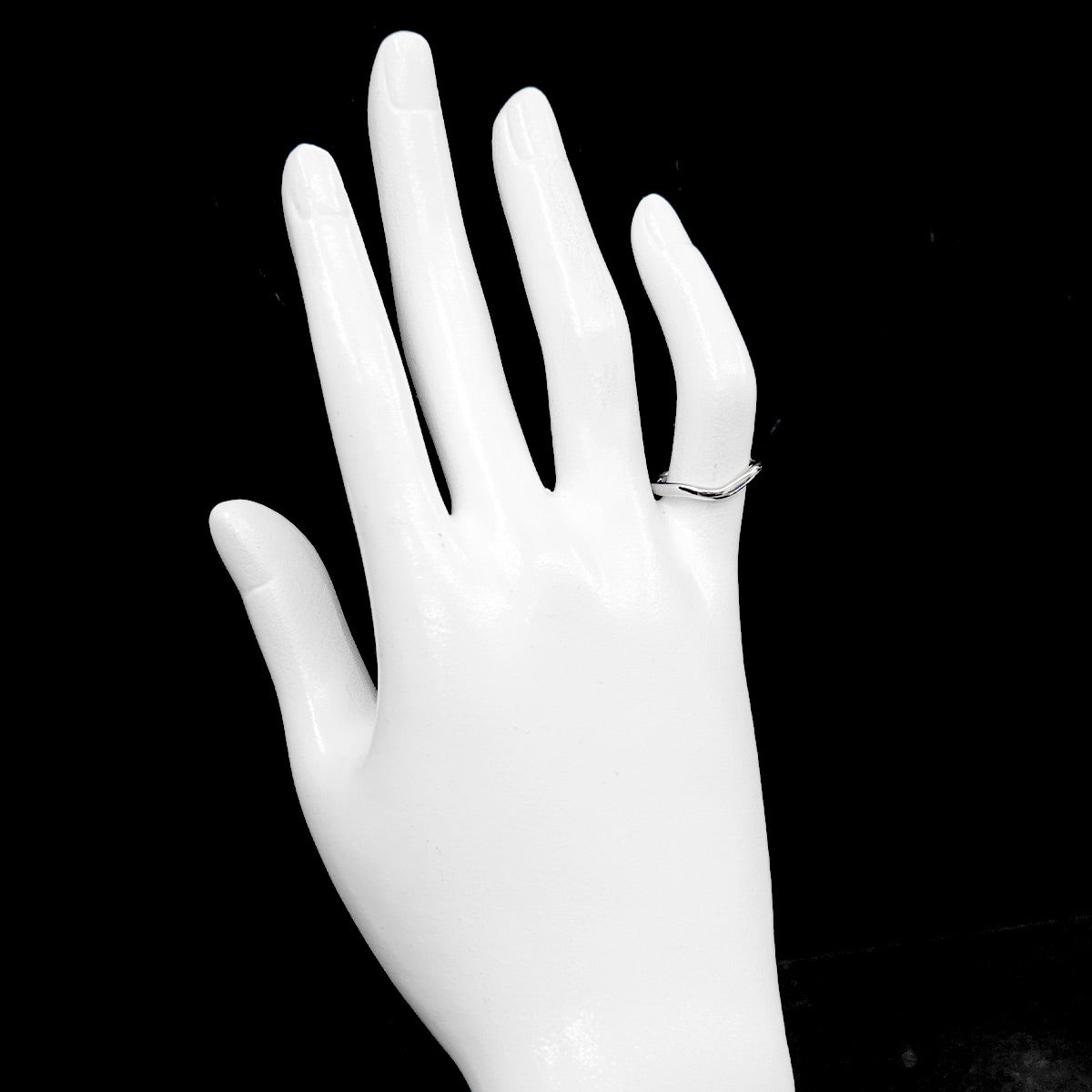 Curved Band Ring Platinum size4.5-4.75(US)