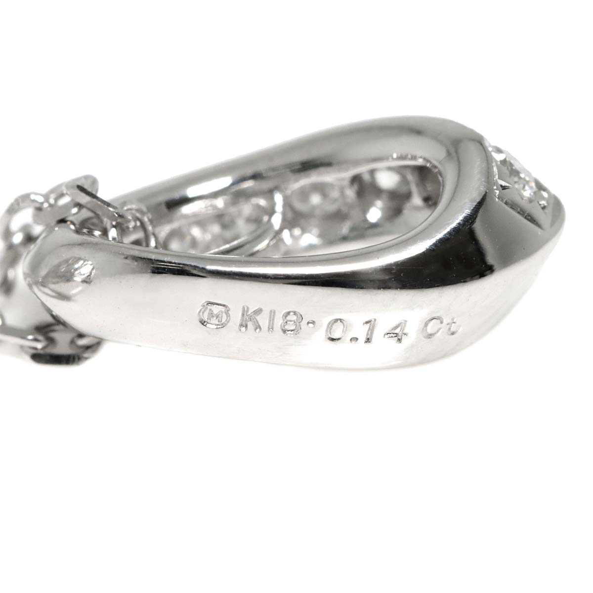 Diamond 0.19ct/0.14ct Necklace 18K White Gold 750