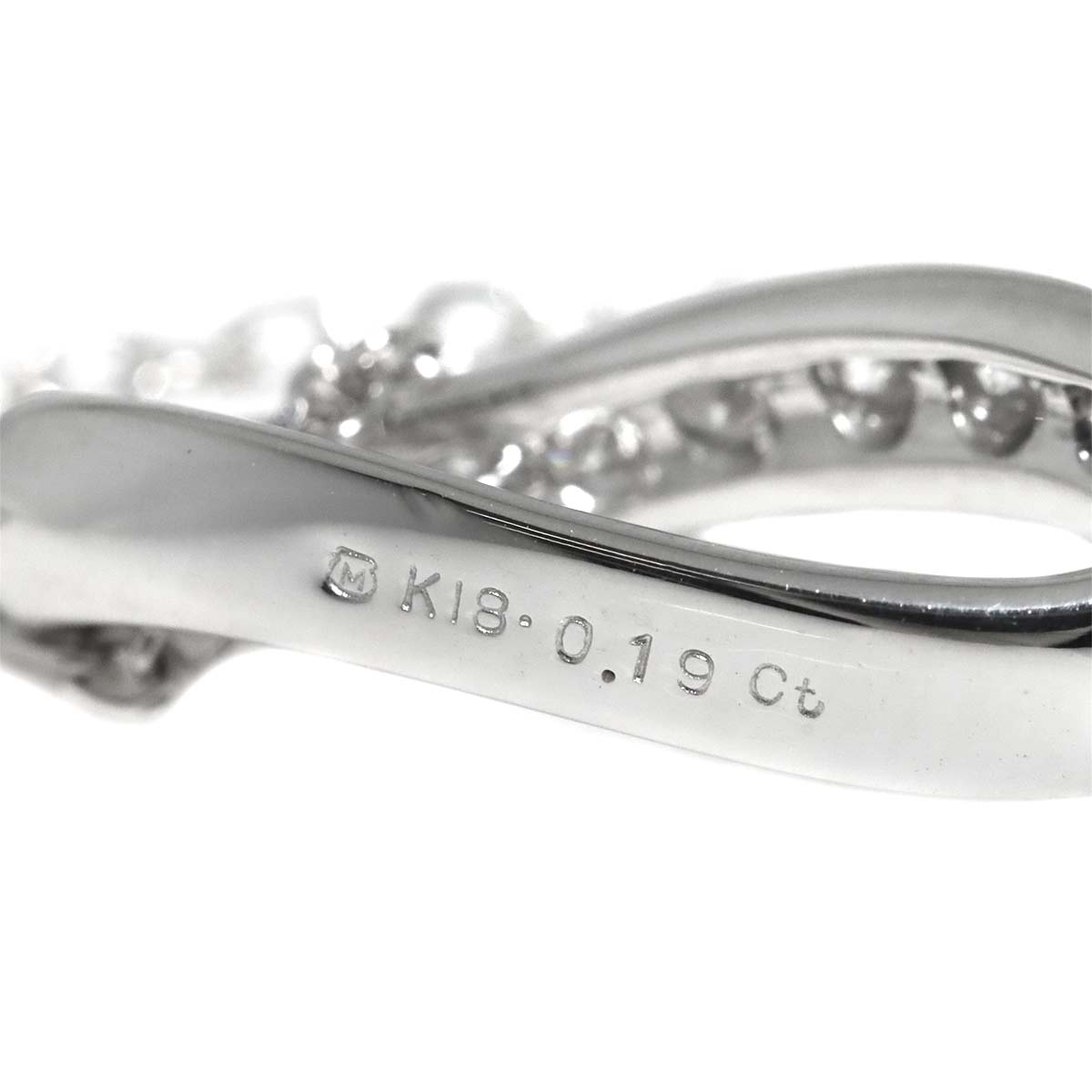 Diamond 0.19ct/0.14ct Necklace 18K White Gold 750