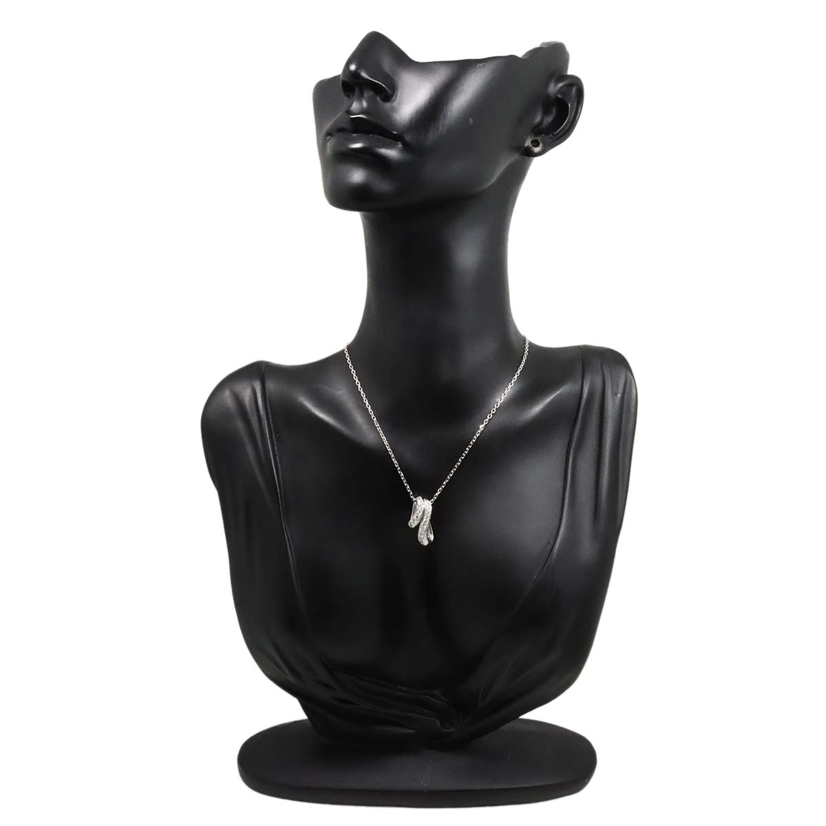 Diamond 0.19ct/0.14ct Necklace 18K White Gold 750