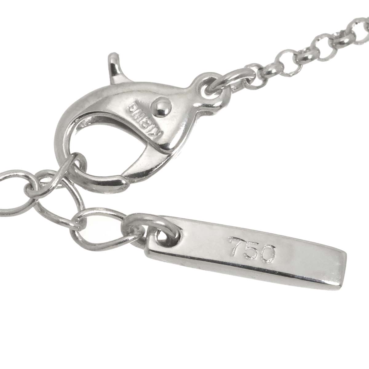 Horseshoe Diamond Necklace 18K White Yellow Gold 750