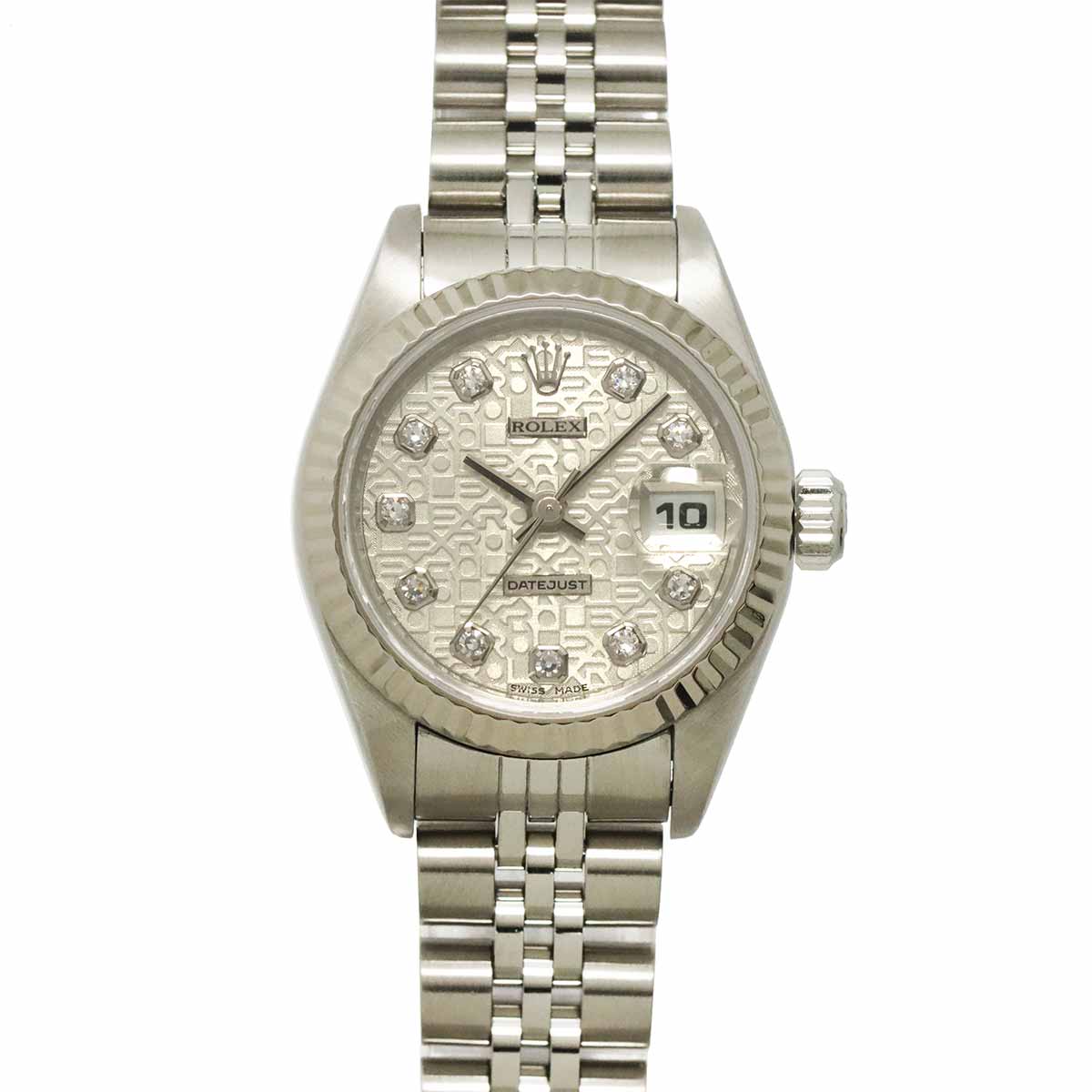 Datejust 69174G Serial A 750 WG 10P Diamond Silver Dial Ladies
