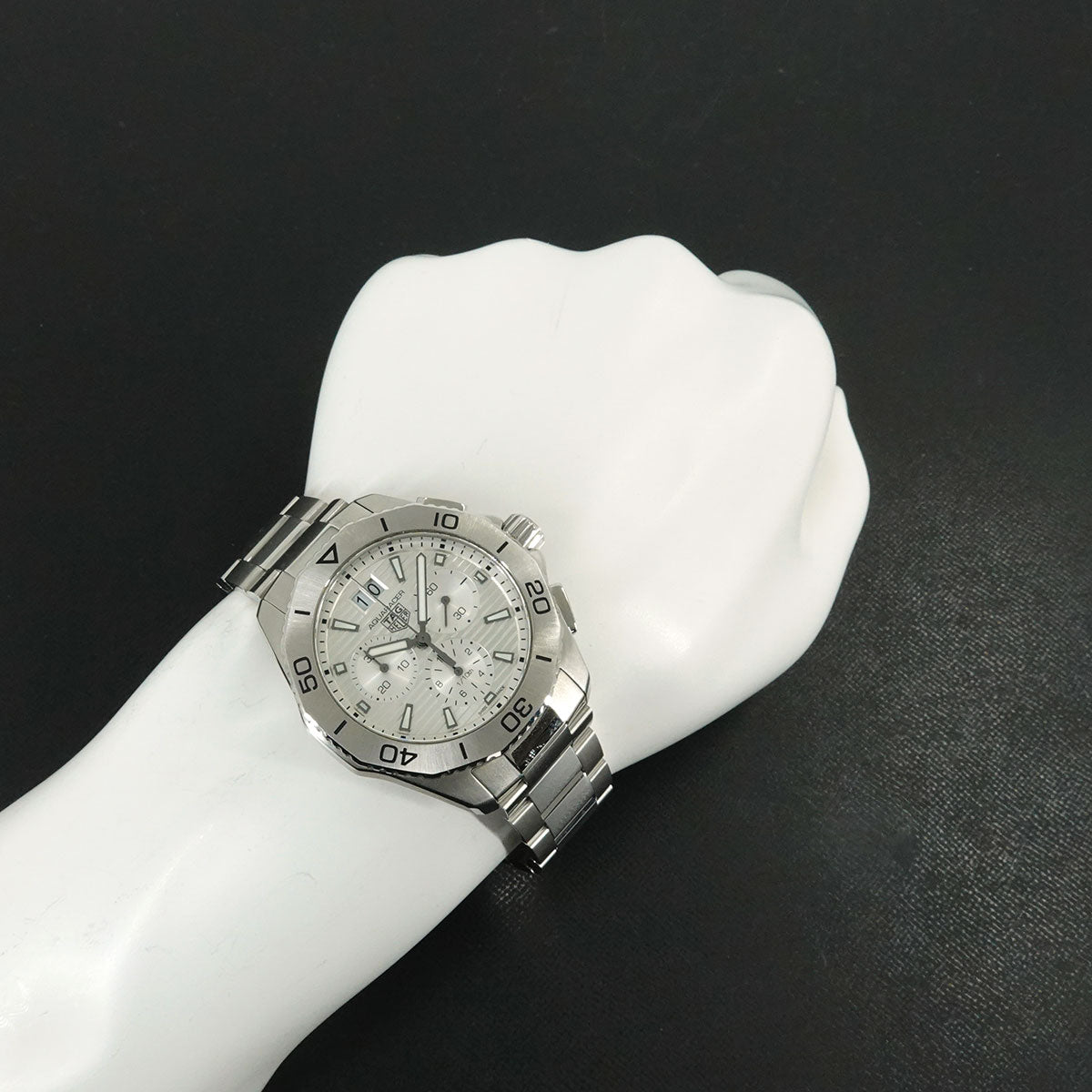 Aquaracer Chronograph CBP1111 Date Silver Dial Mens