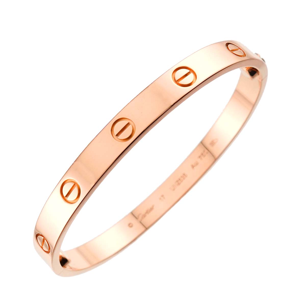Love Bracelet Bangle 18K Pink Gold 750 Size17