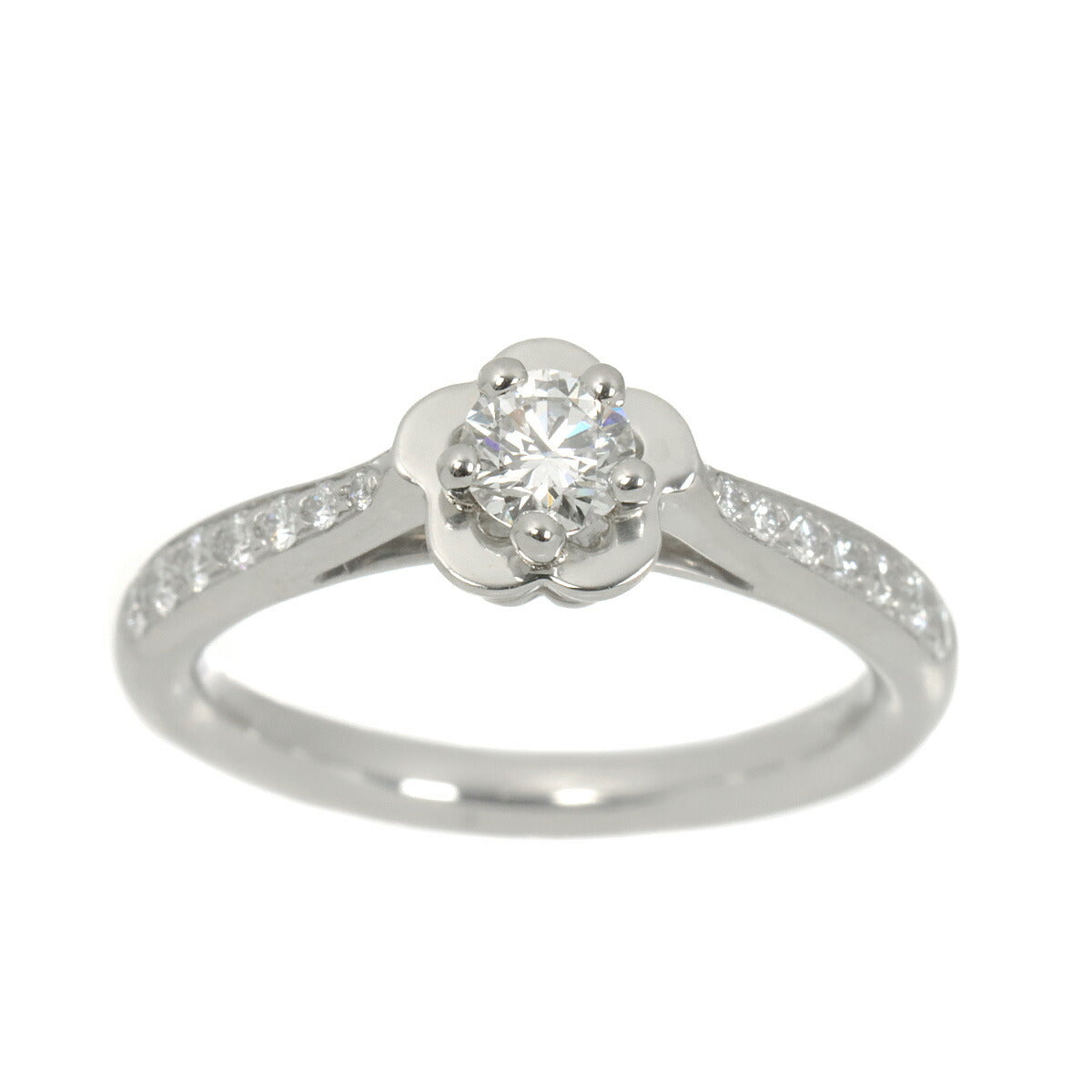 Camellia Diamond 0.25ct F/VVS1/3EX Ring Pt size50 5.25(US)