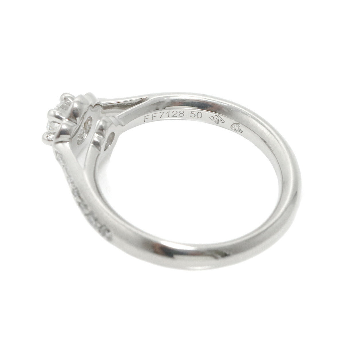 Camellia Diamond 0.25ct F/VVS1/3EX Ring Pt size50 5.25(US)