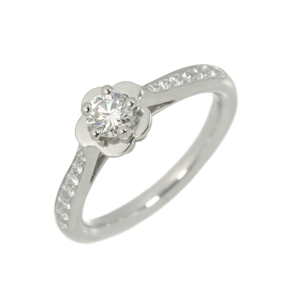 Camellia Diamond 0.25ct F/VVS1/3EX Ring Pt size50 5.25(US)