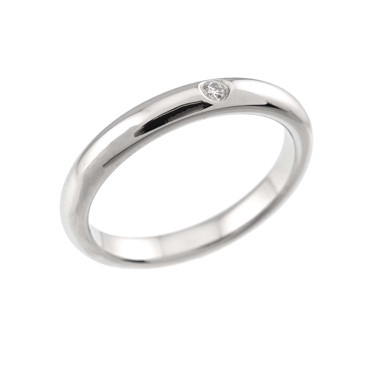 Stacking Band Ring Diamond 1P Platinum Size5.25(US)