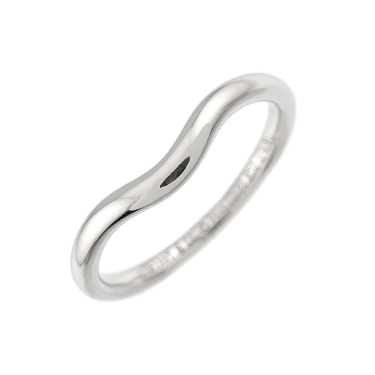 Curved Band Ring Pt Platinum size5.5-5.75(US)