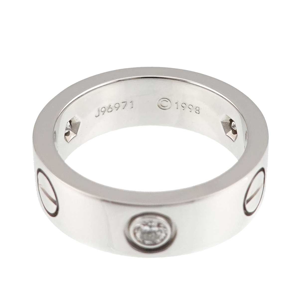 Love Classic Ring Diamond 3P 18K WG 750 size49 4.5-4.75(US)