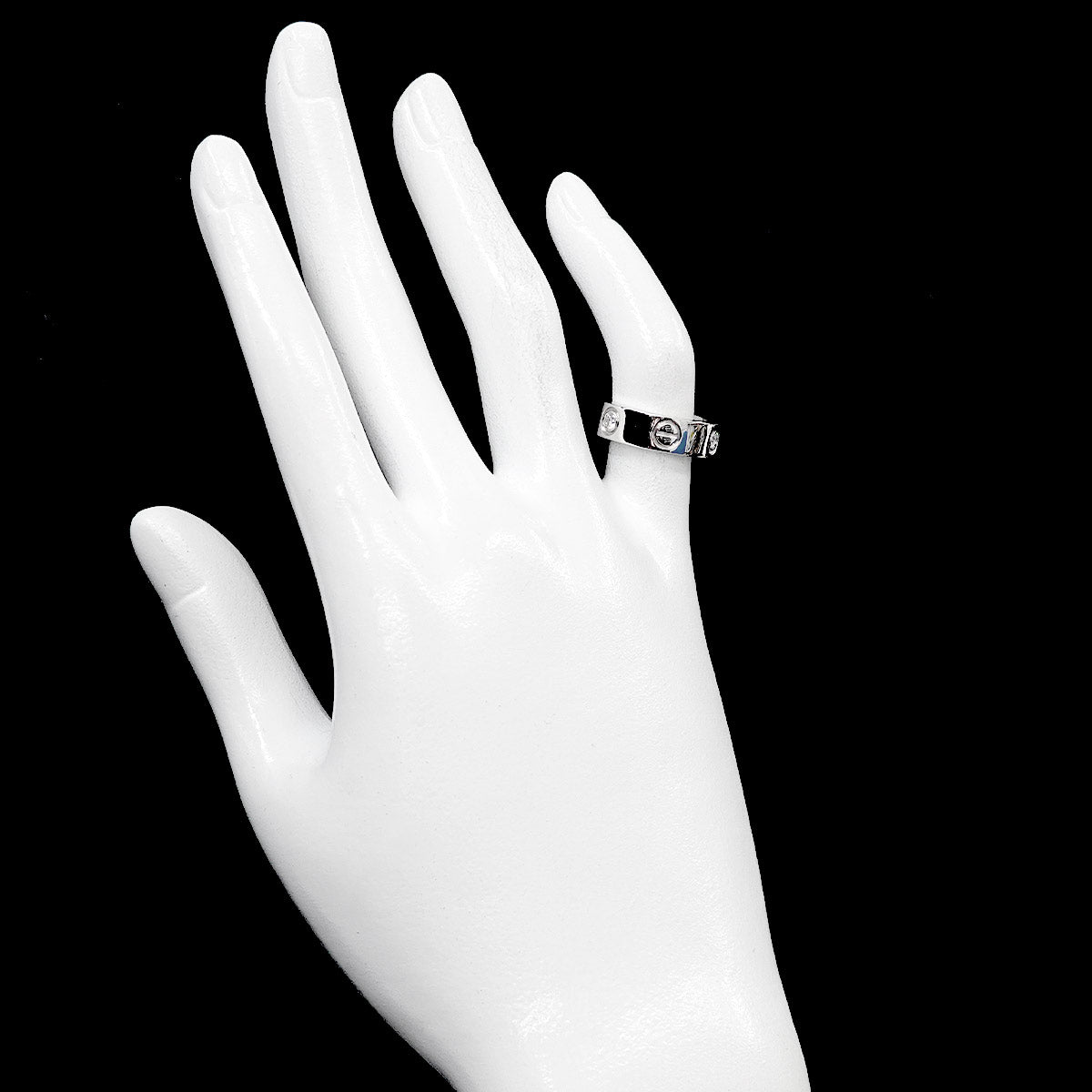 Love Ring Diamond 3P 18K White Gold 750 size47 3.75-4(US)