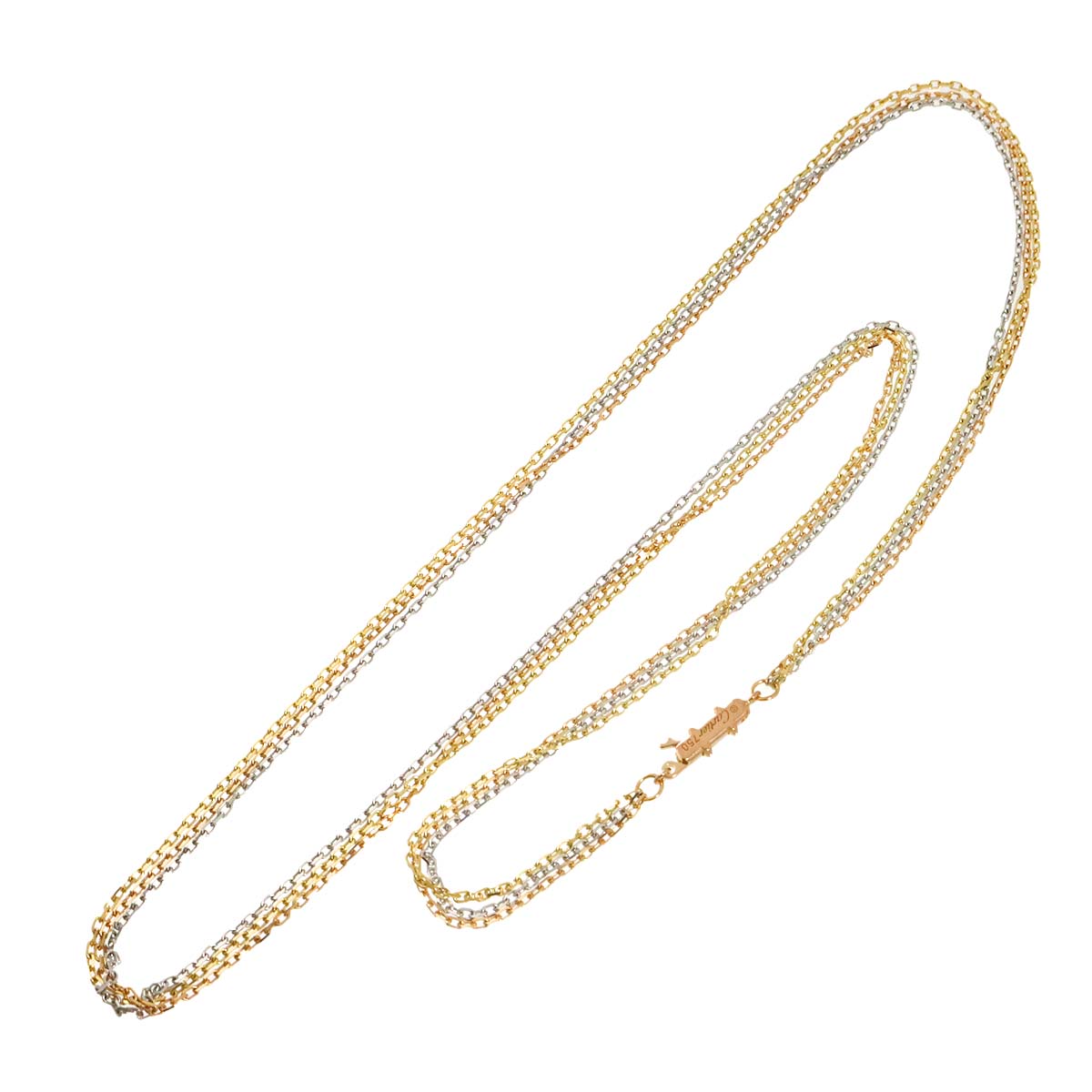 Trinity Chain Necklace 18K YG WG PG 750