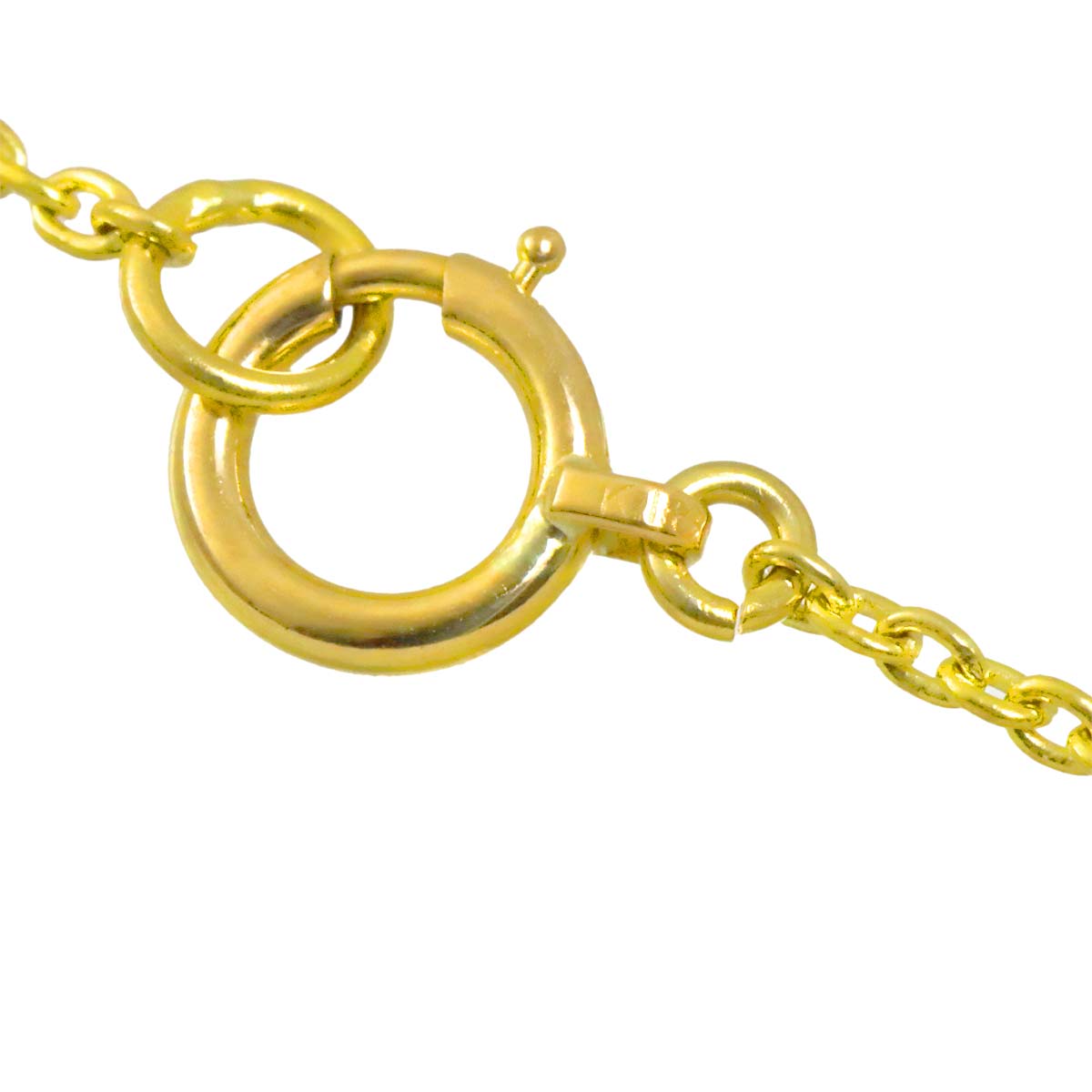 Logo Diamond Necklace 18K Yellow Gold 750