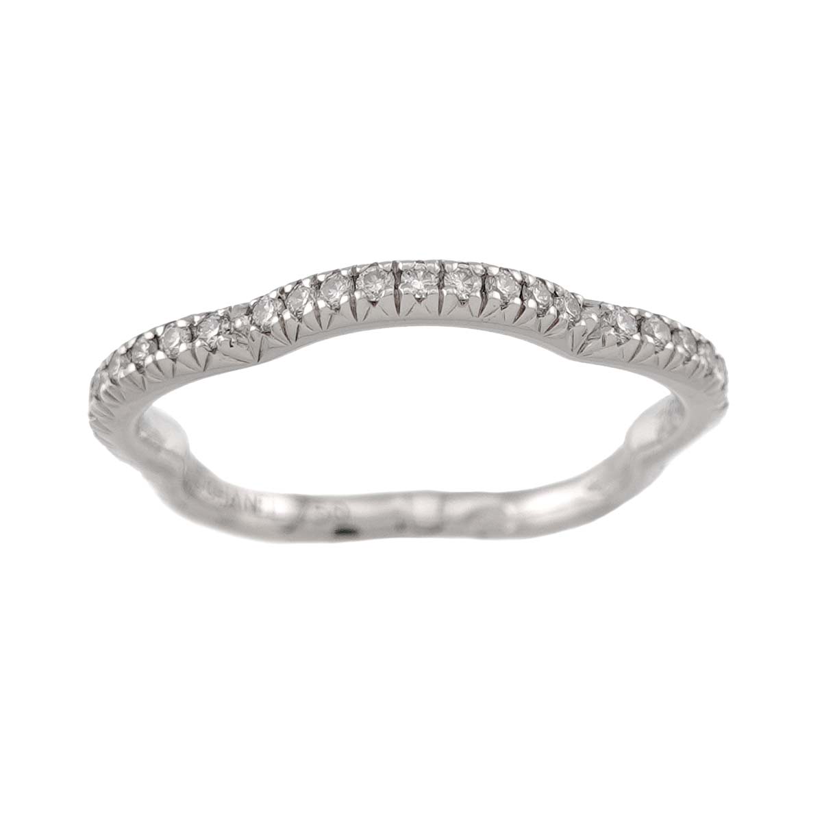 Camellia Full Diamond Ring 18K White Gold 750 size49 4.75-5(US)