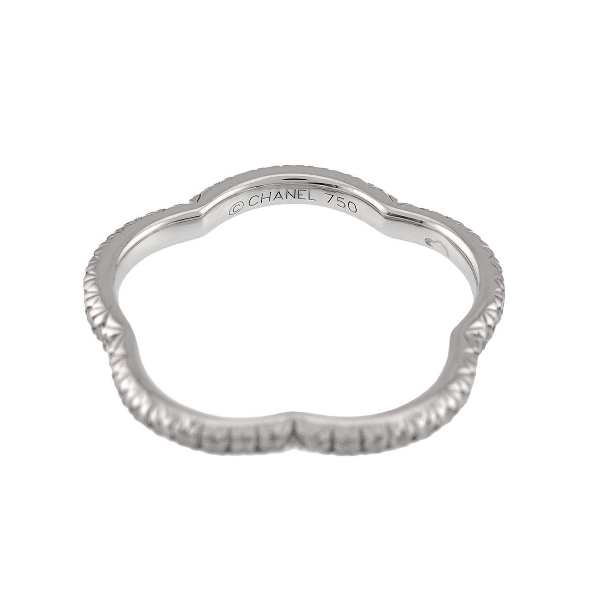 Camellia Full Diamond Ring 18K White Gold 750 size49 4.75-5(US)