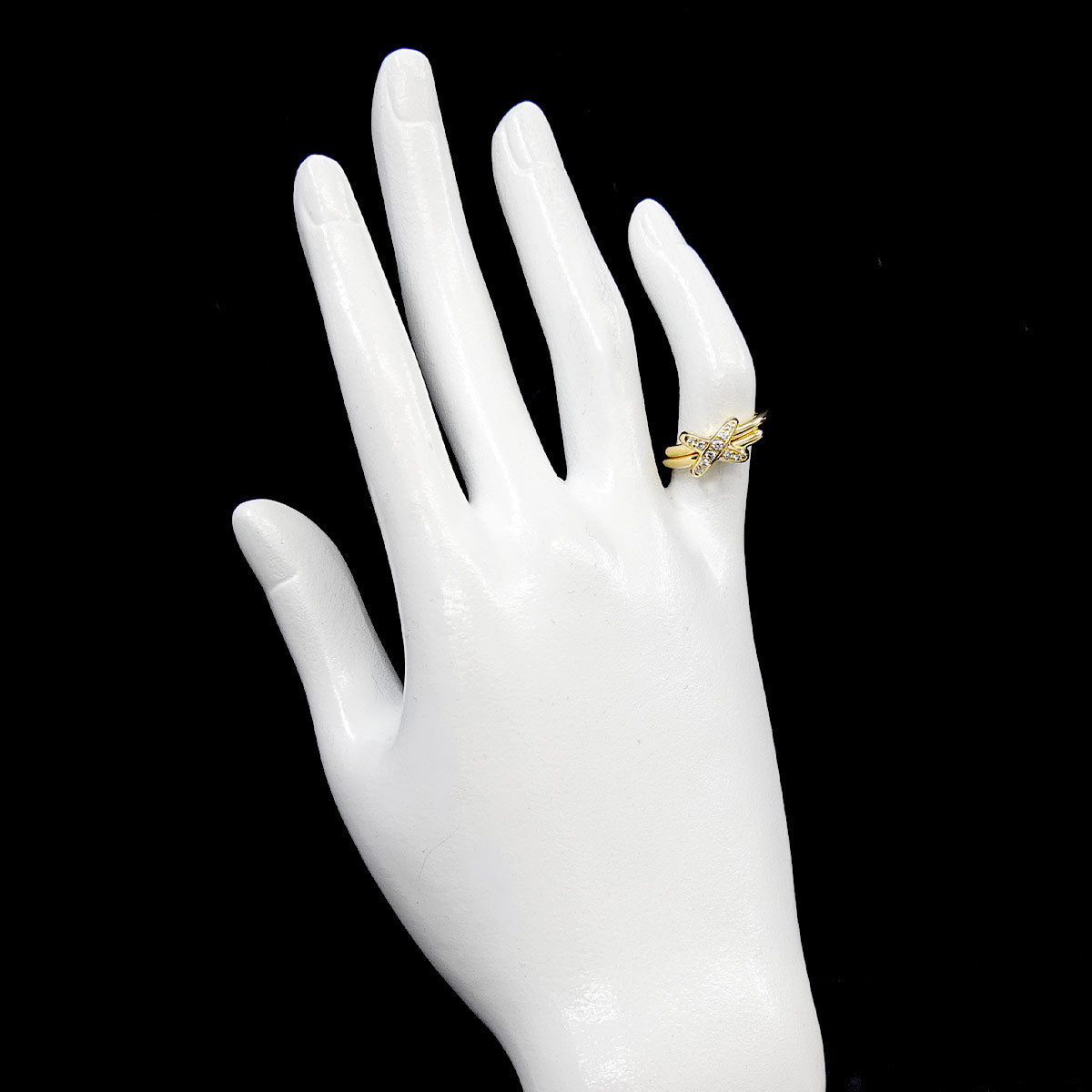 Jeux de Liens Diamond Ring 18K YG 750 size50 4.75-5(US)