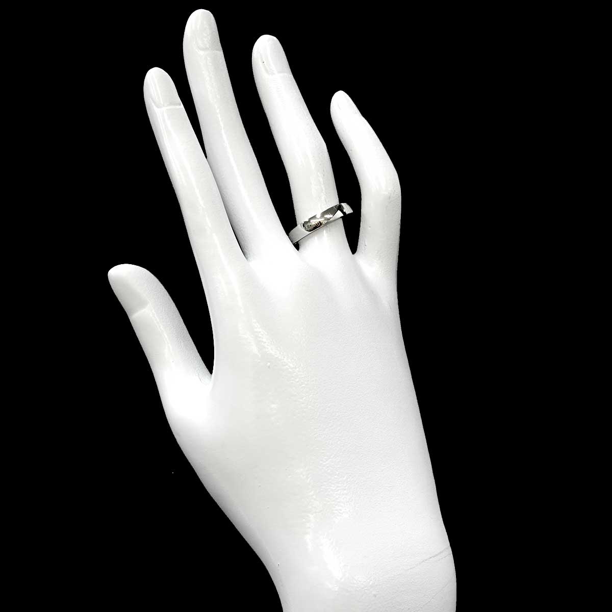 D-SIDE Diamond 10P Ring 18K White Gold 750 size5.25-5.5(US)