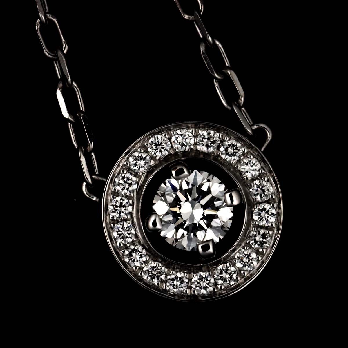Diamond Necklace 18K WG 750