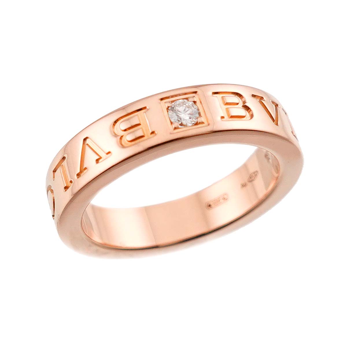 B-ZERO1 Diamond Ring 18K Pink Gold 750 Size4(US)