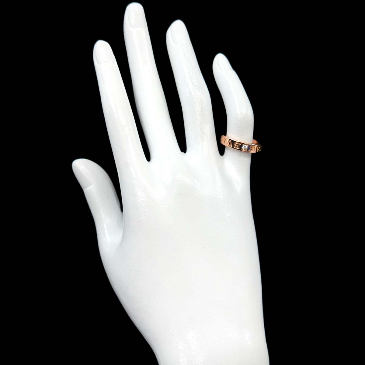 B-ZERO1 Diamond Ring 18K Pink Gold 750 Size4(US)