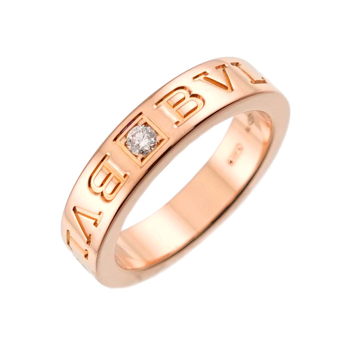 B-ZERO1 Diamond Ring 18K Pink Gold 750 Size4(US)