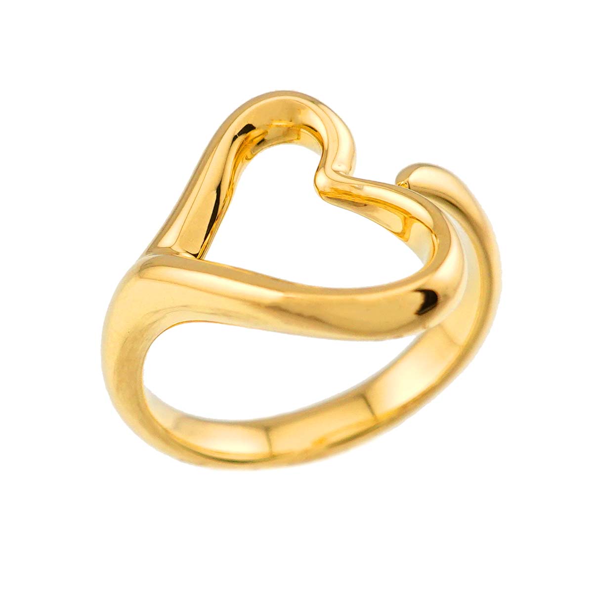 Open Heart Ring 18K YG 750 Size5.5-5.75(US)