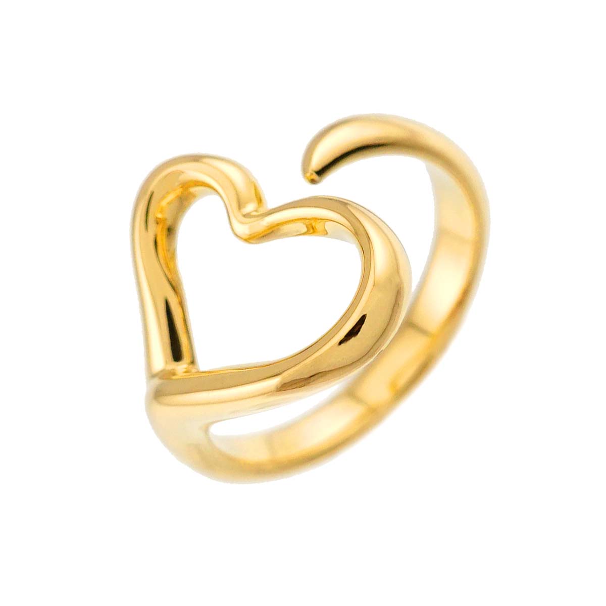 Open Heart Ring 18K YG 750 Size5.5-5.75(US)