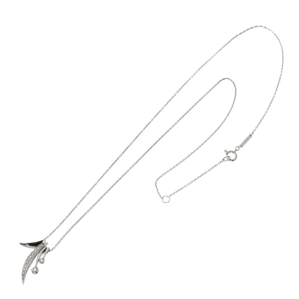 Diamond Necklace 18K WG White Gold 750