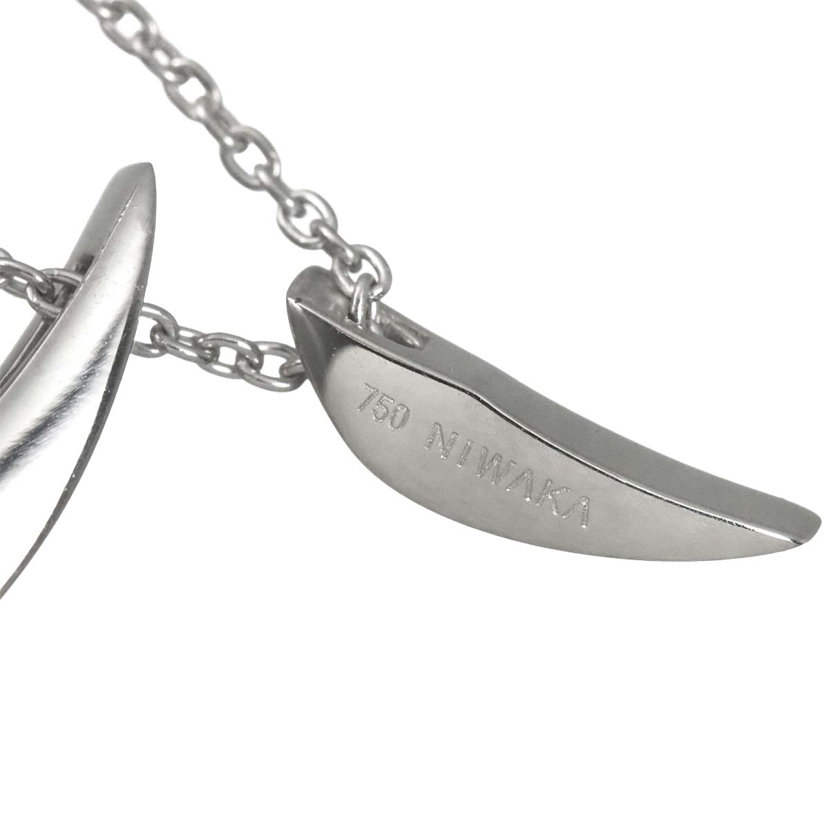 Diamond Necklace 18K WG White Gold 750