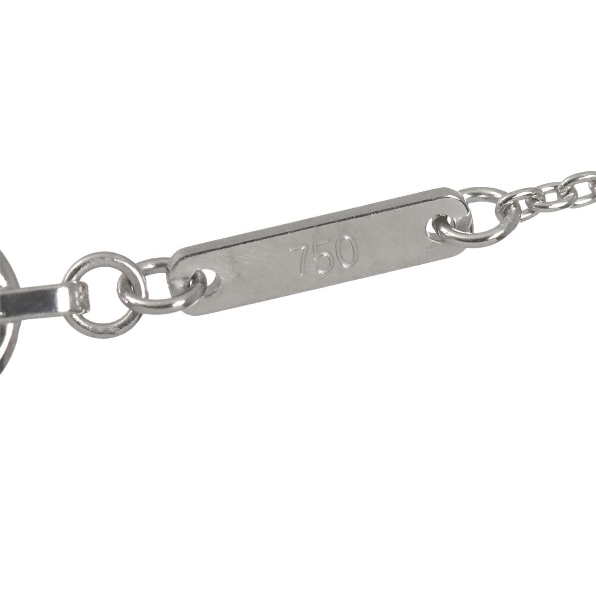 Diamond Necklace 18K WG White Gold 750
