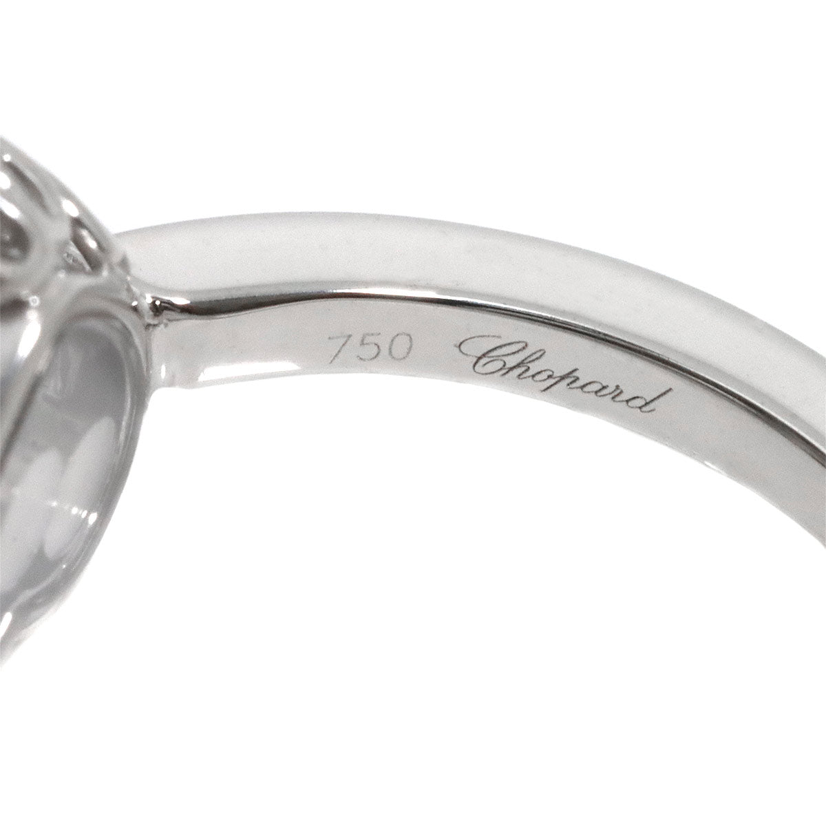 Happy Diamond Heart Ring 18K White Gold 750 Size7.25(US)