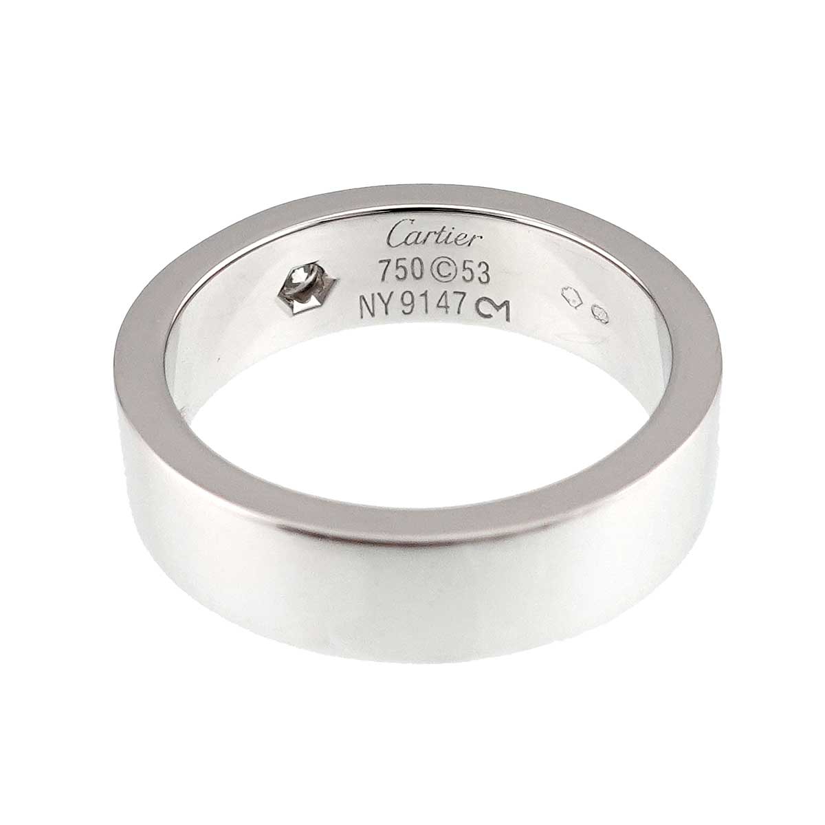 Love Diamond 1P Ring 18K White Gold 750 size53 6-6.25(US)