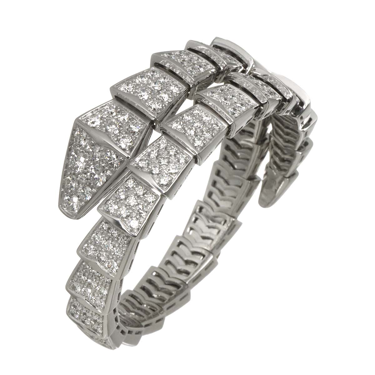 Serpenti Viper Diamond Bracelet 18K WG 750 size M