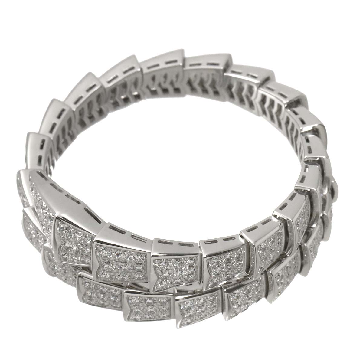 Serpenti Viper Diamond Bracelet 18K WG 750 size M