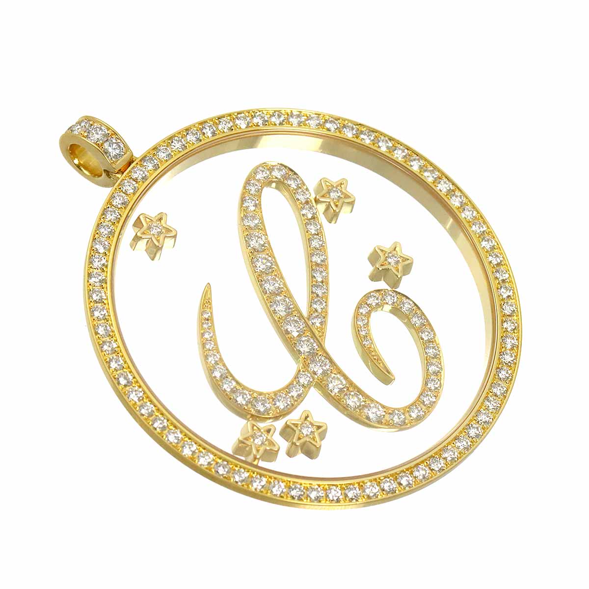 Happy Diamond Pendant Top 18K Yellow Gold 750