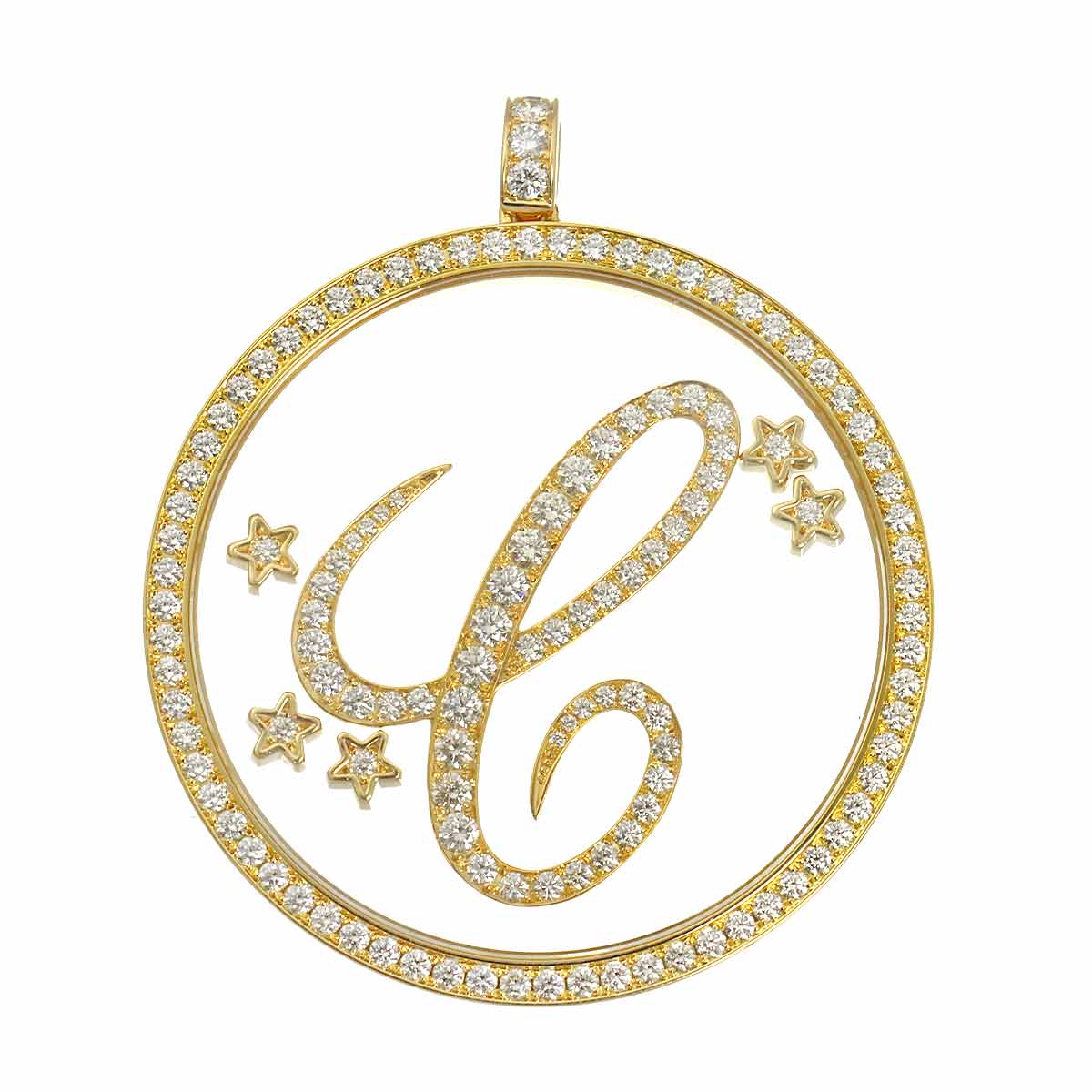 Happy Diamond Pendant Top 18K Yellow Gold 750