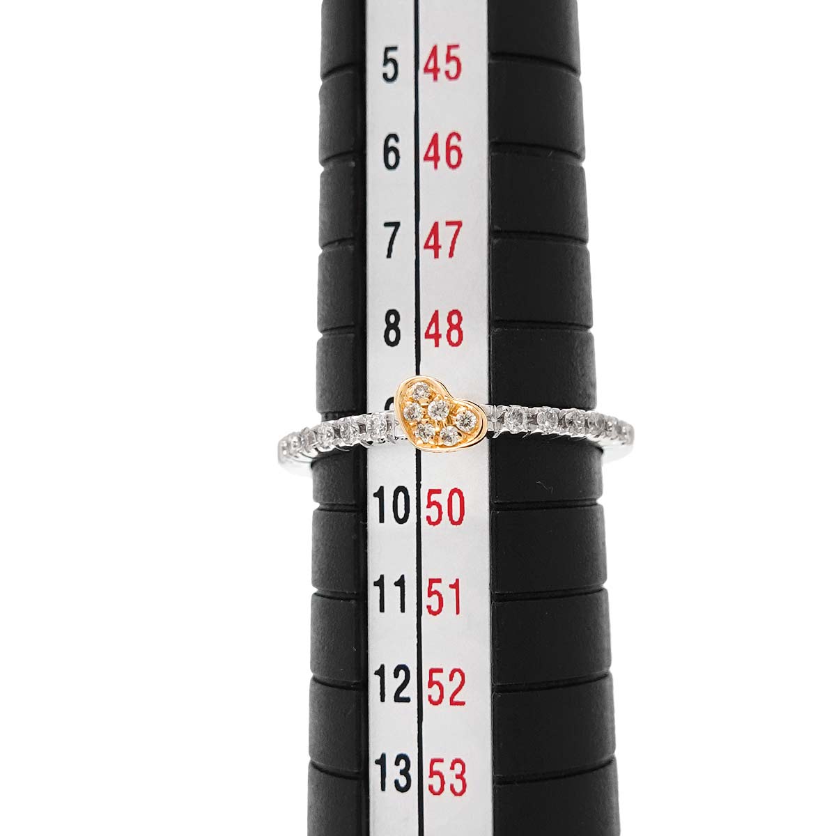 Diamond 0.42ct Ring 18K WG PG 750 Size5.25(US)
