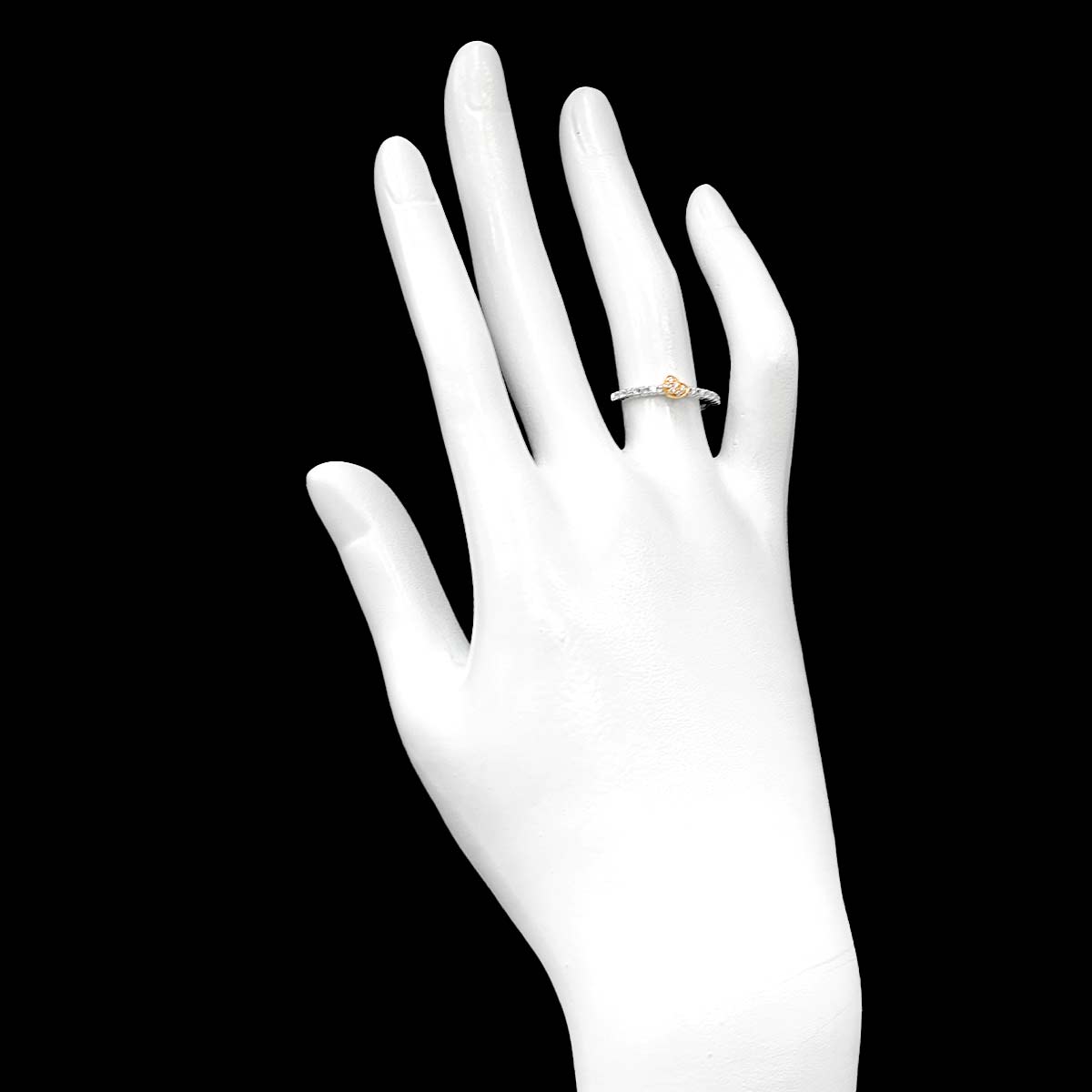 Diamond 0.42ct Ring 18K WG PG 750 Size5.25(US)