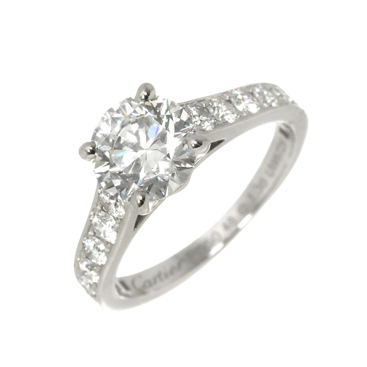 Diamond 1.36ct D/VVS2/3EX Ring Platinum size48 4.5(US)