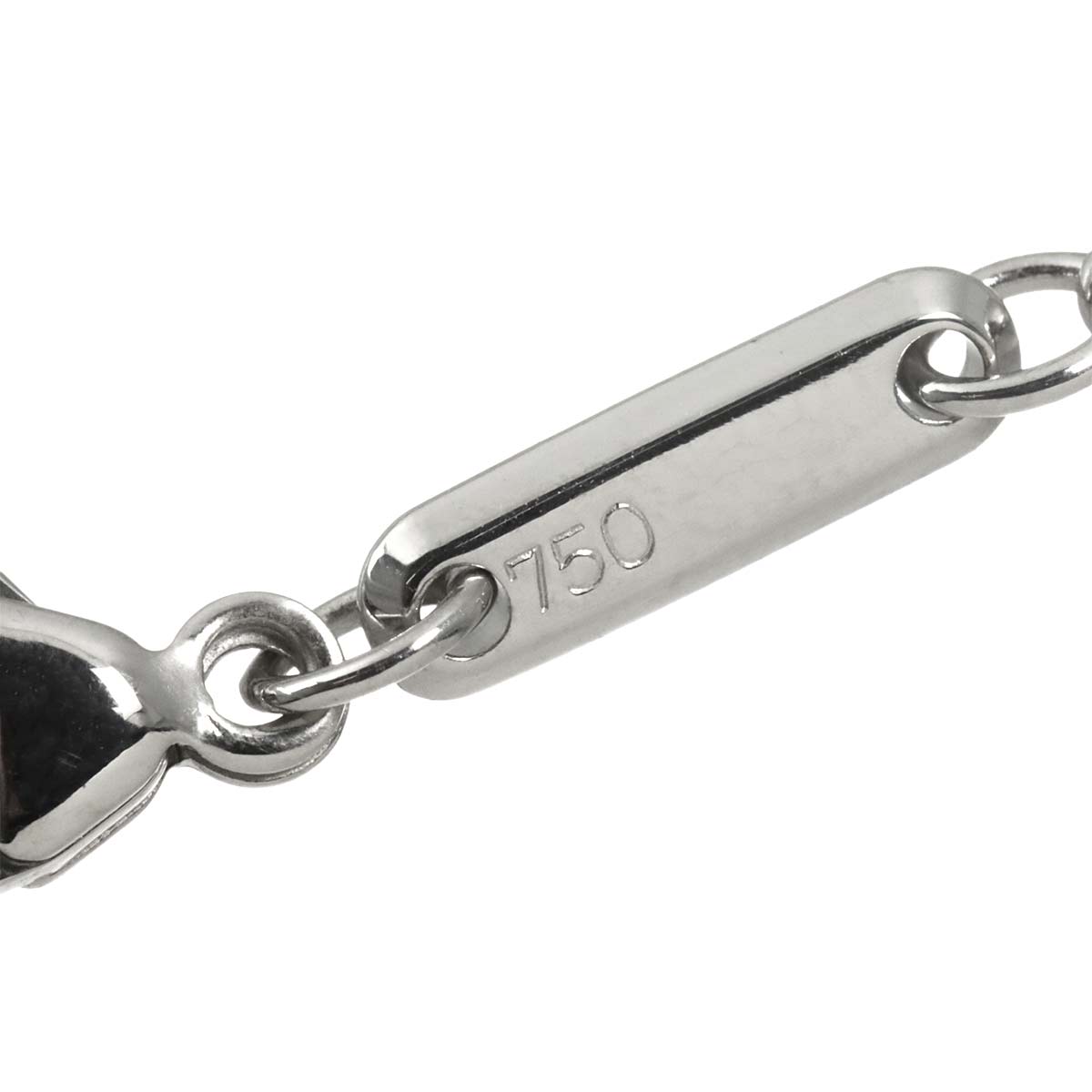 Happy Diamond Cross Necklace 18K White Gold 750