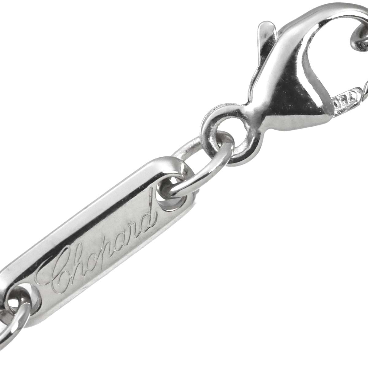 Happy Diamond Cross Necklace 18K White Gold 750